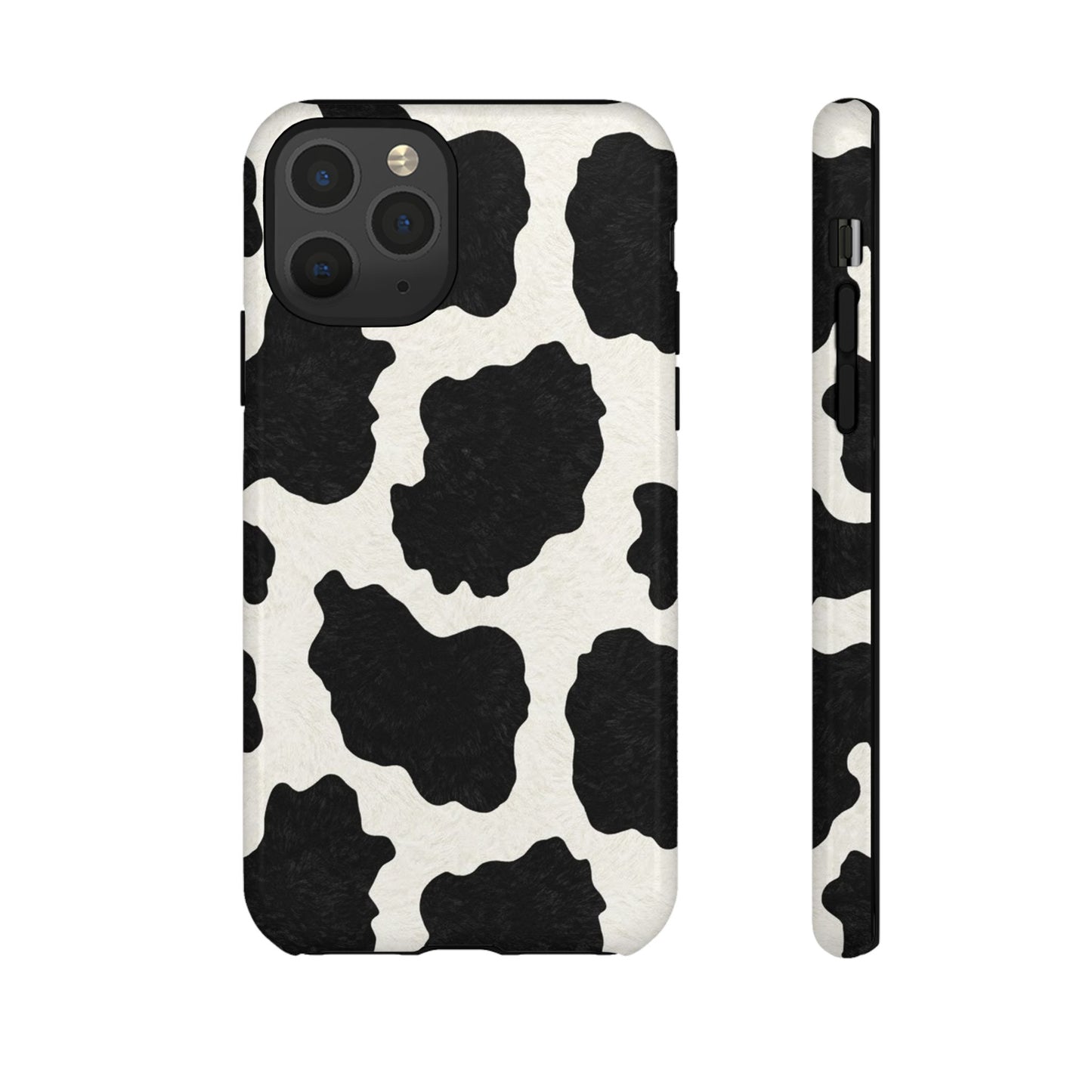 Black & White Cow Print Phone Case | Aesthetic Tough Protective Case