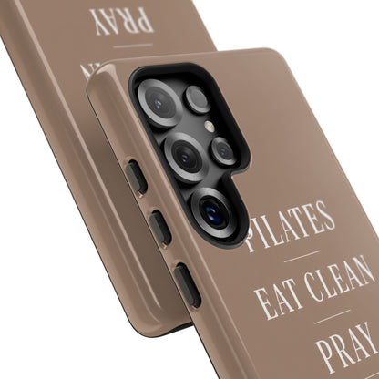 Pilates Phone Case | Eat Clean Pray Sleep Repeat Aesthetic | Wellness Girl Gift