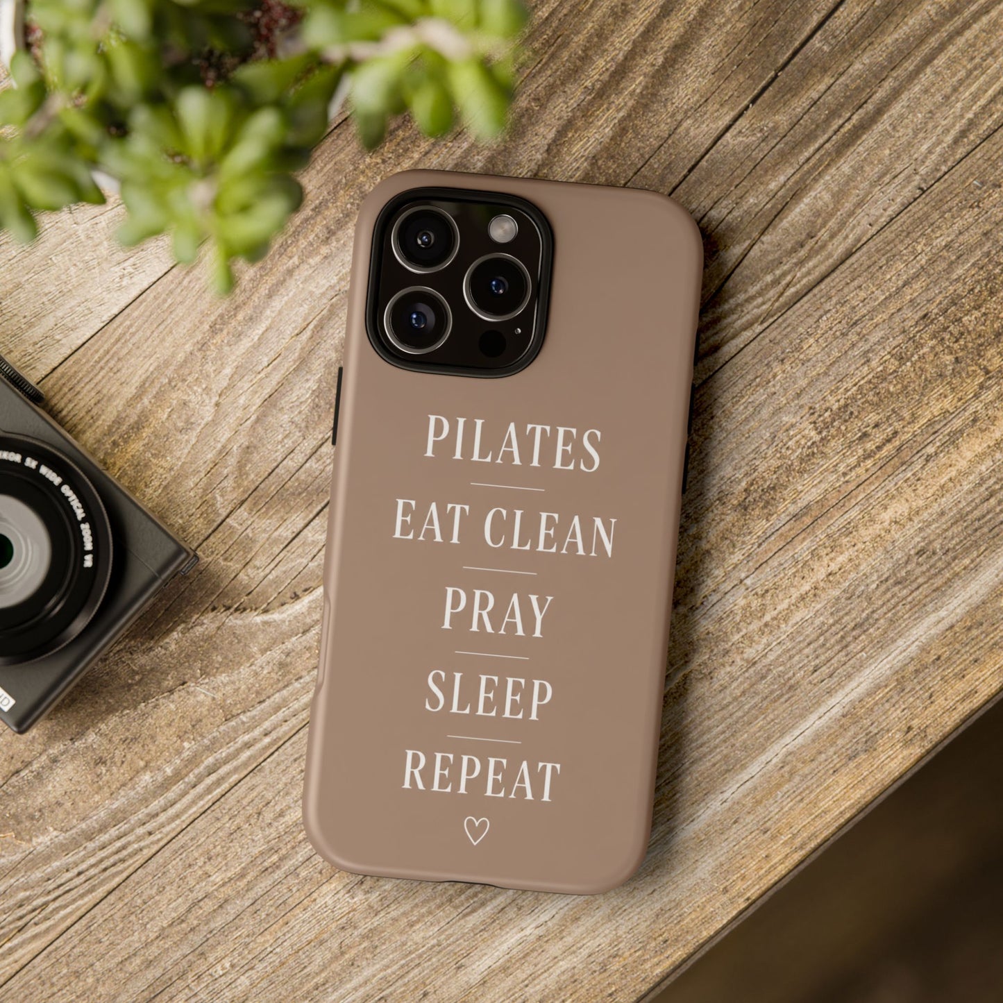 Pilates Phone Case | Eat Clean Pray Sleep Repeat Aesthetic | Wellness Girl Gift