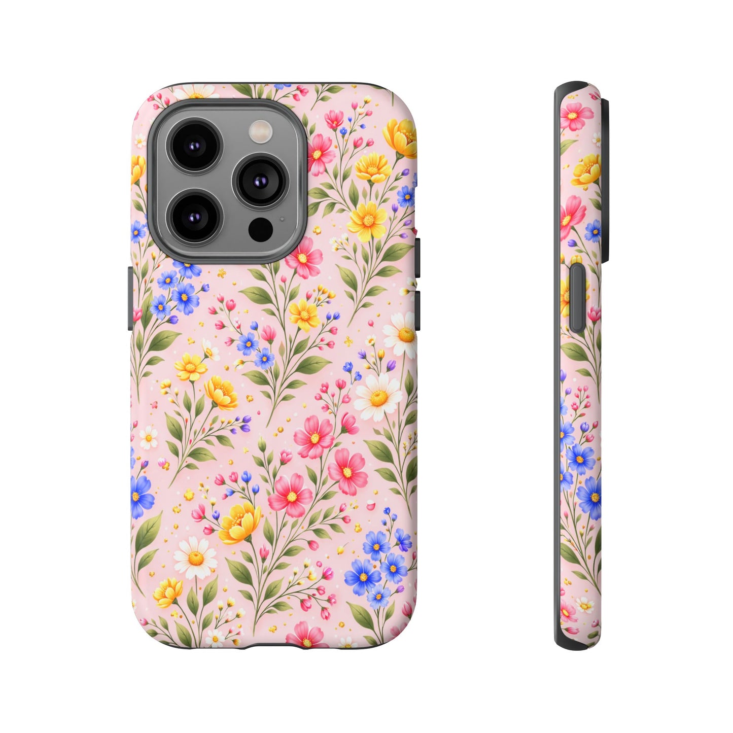 Wildflower Floral Phone Case Vintage Spring Meadow Tough Cover