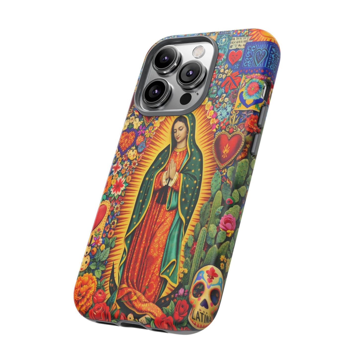 Virgin Mary Guadalupe Phone Case Mexican Folk Art Tough Cover iPhone Samsung