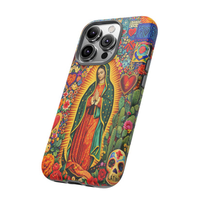 Virgin Mary Guadalupe Phone Case Mexican Folk Art Tough Cover iPhone Samsung
