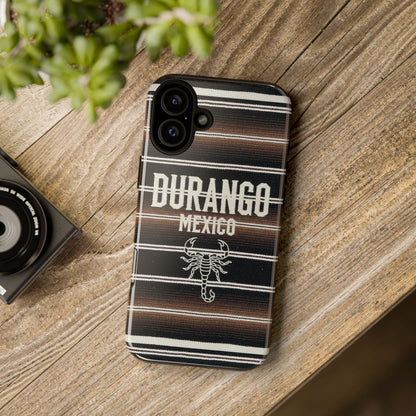 Durango Mexico Phone Case | Serape Scorpion Western Design | Mexican Heritage Tough Case for iPhone & Samsung
