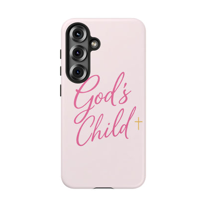 Gods Child Phone Case Christian Pink Aesthetic Tough iPhone Case