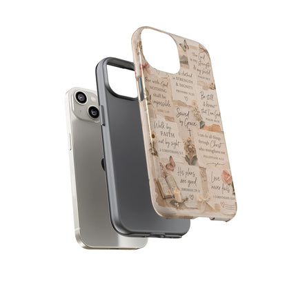 Christian Bible Verse Phone Case | Faith Scripture Aesthetic Floral Christian Case