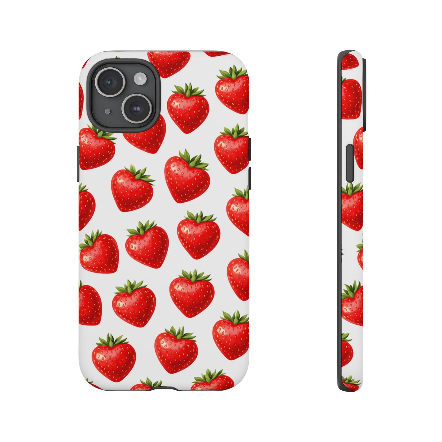 Cute Strawberry Phone Case – Aesthetic Fruit Pattern Protective Cover for Iphone, Samsung Galaxy and Pixel