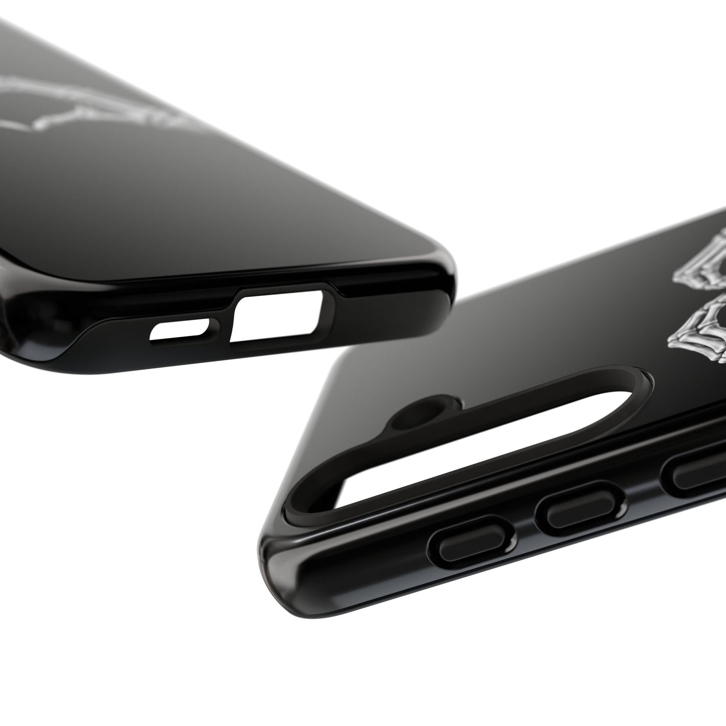 Skeleton Hands Heart Phone Case | Gothic Black Protective Cover