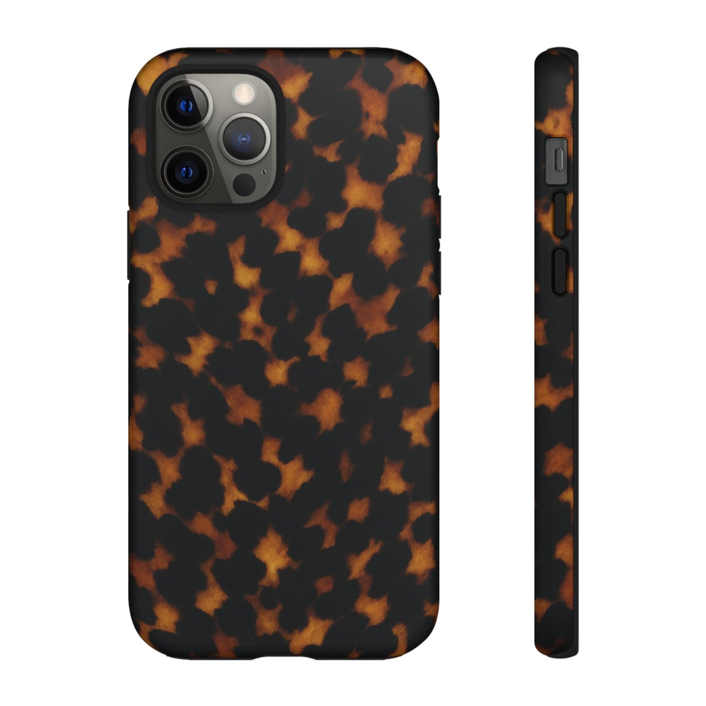 Tortoiseshell Pattern Tough Phone Case | Classic Leopard-Style Protective Cover