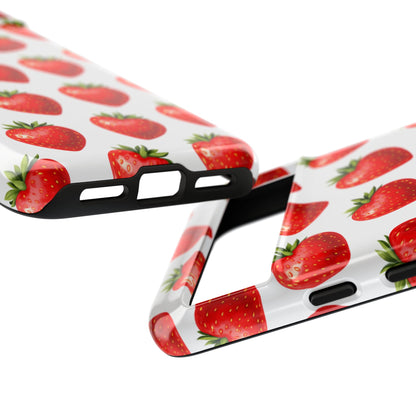 Cute Strawberry Phone Case – Aesthetic Fruit Pattern Protective Cover for Iphone, Samsung Galaxy and Pixel