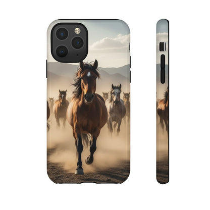 Running Horses Phone Case | Wild Mustang Herd Tough Protective Cover
