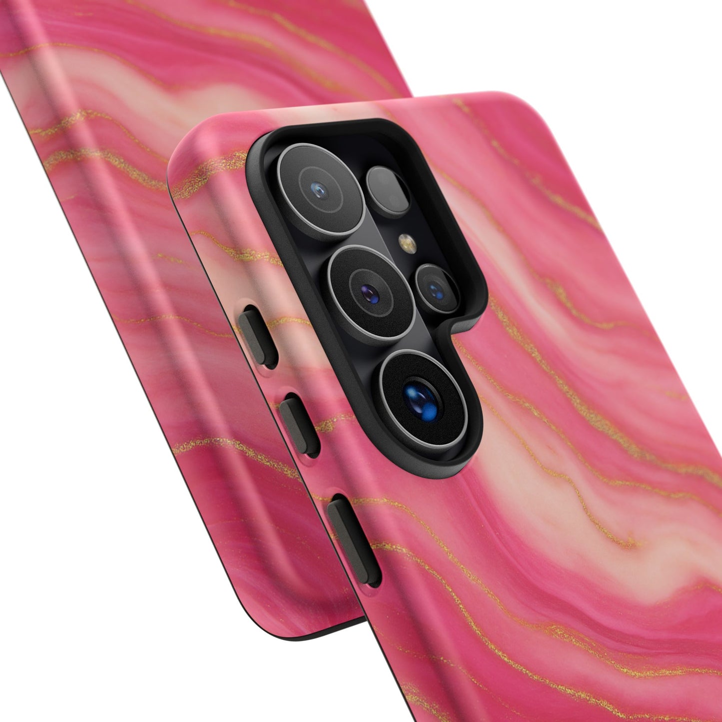 Pink Marble Phone Case | Rose Gold Swirl Aesthetic Tough Protective Case