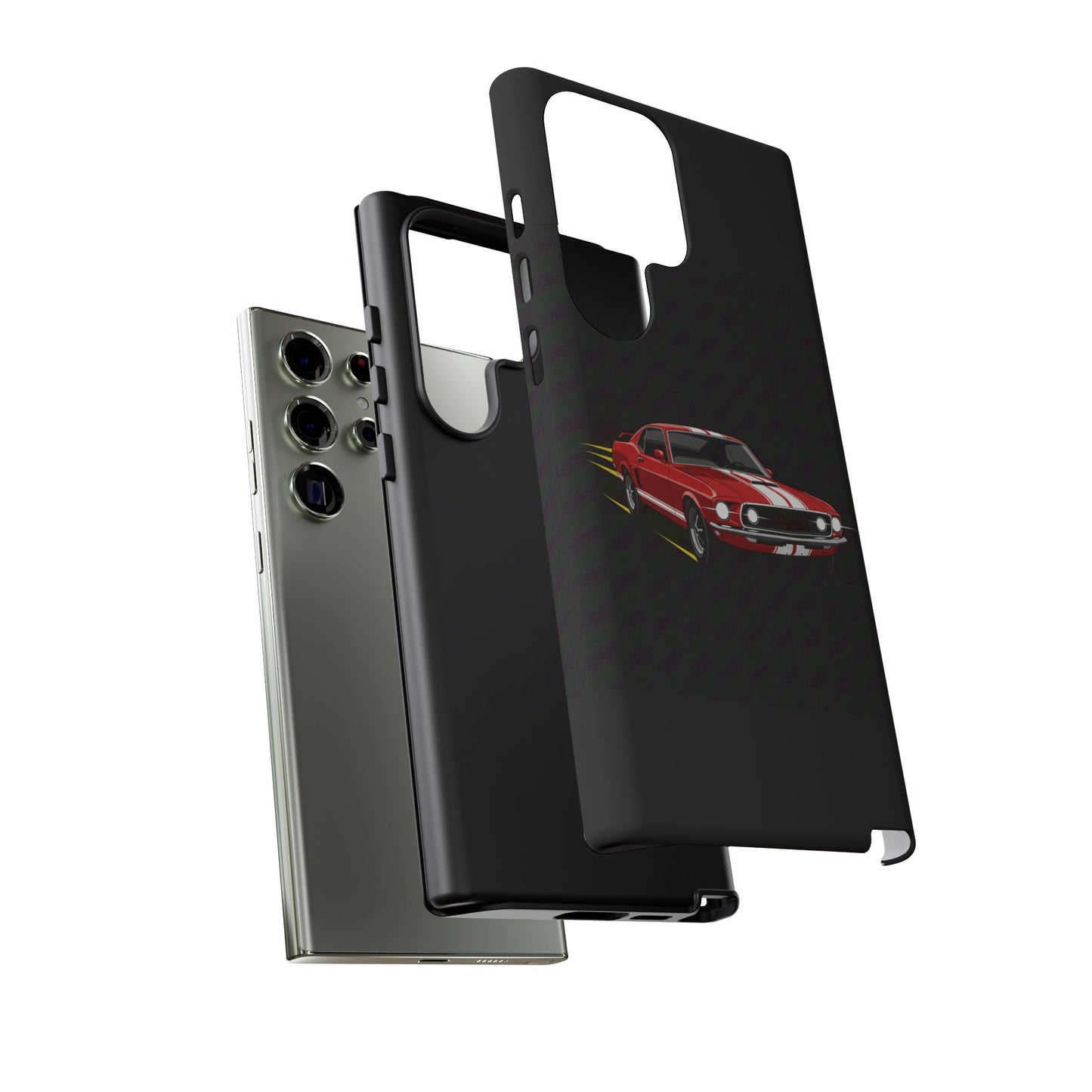 Red Muscle Car Phone Case – Classic Car Racing Tough Protective Case