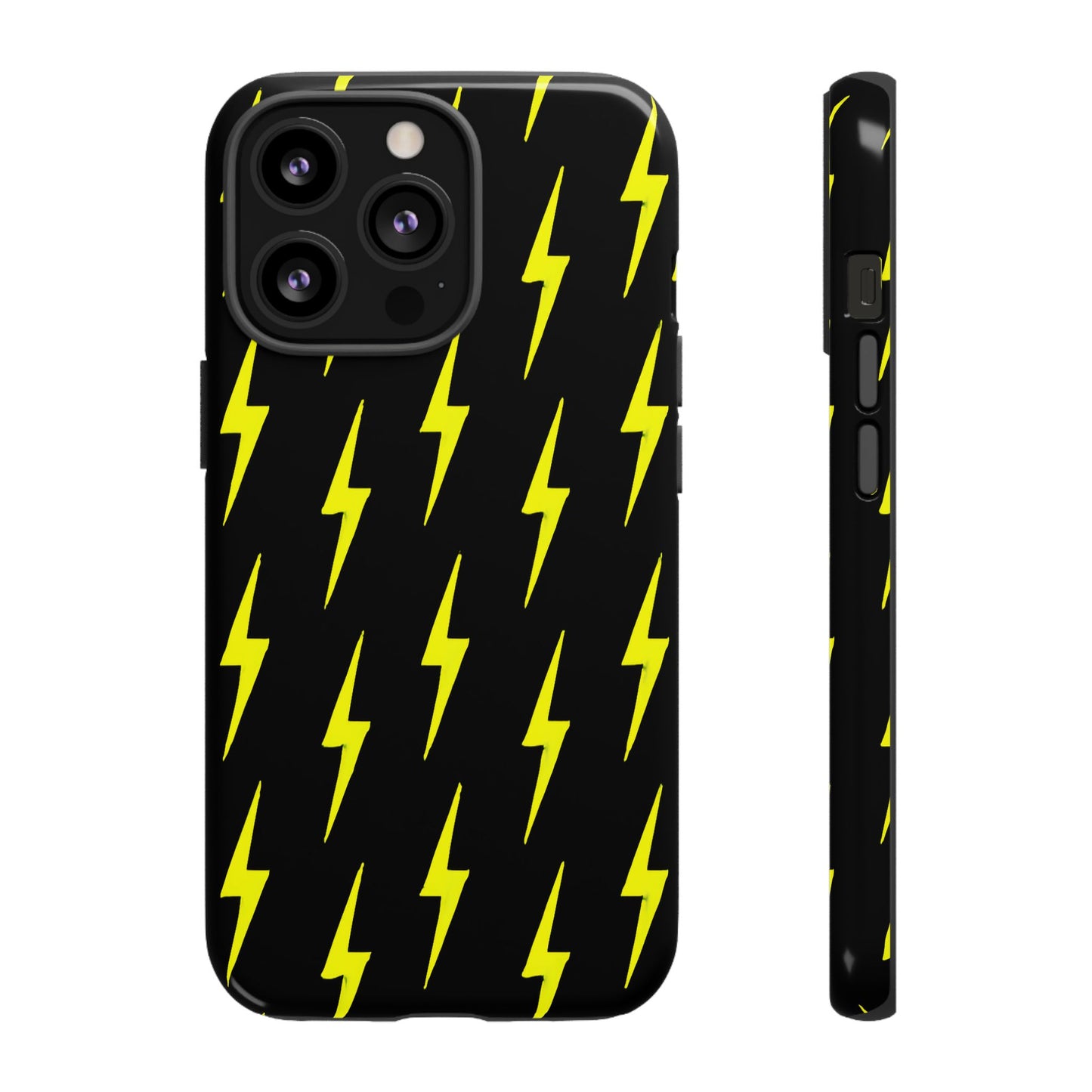 Yellow Lightning Bolt Tough Phone Case | Bold Electric Pattern Case for Iphone, Samsung Galaxy and Pixel