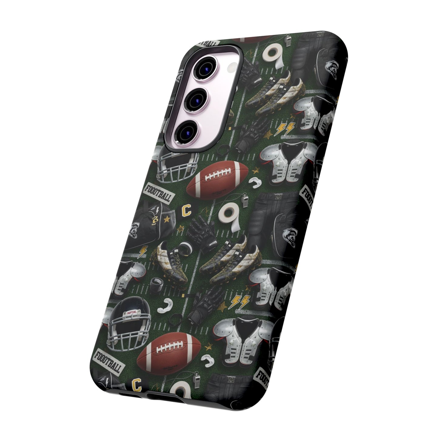 Football Pattern Phone Case – Sports Fan Tough Protective Game Day Case