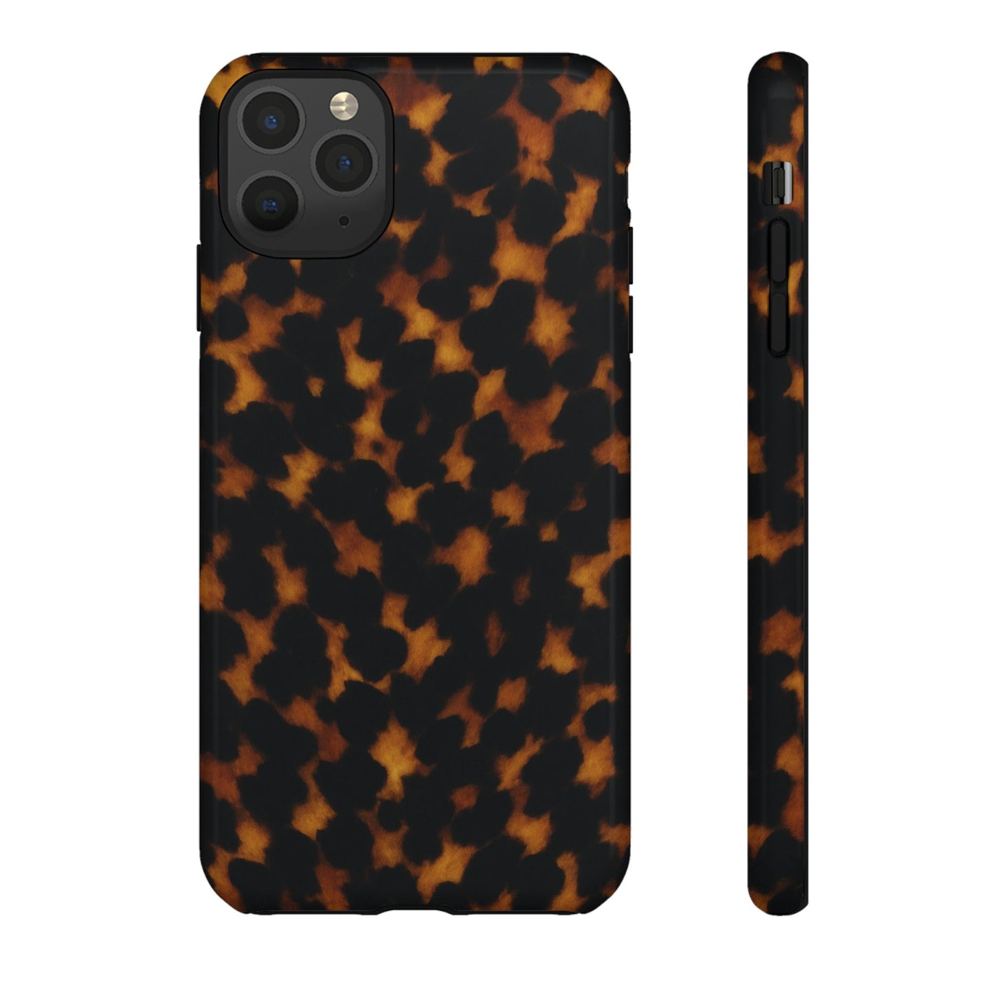 Tortoiseshell Pattern Tough Phone Case | Classic Leopard-Style Protective Cover