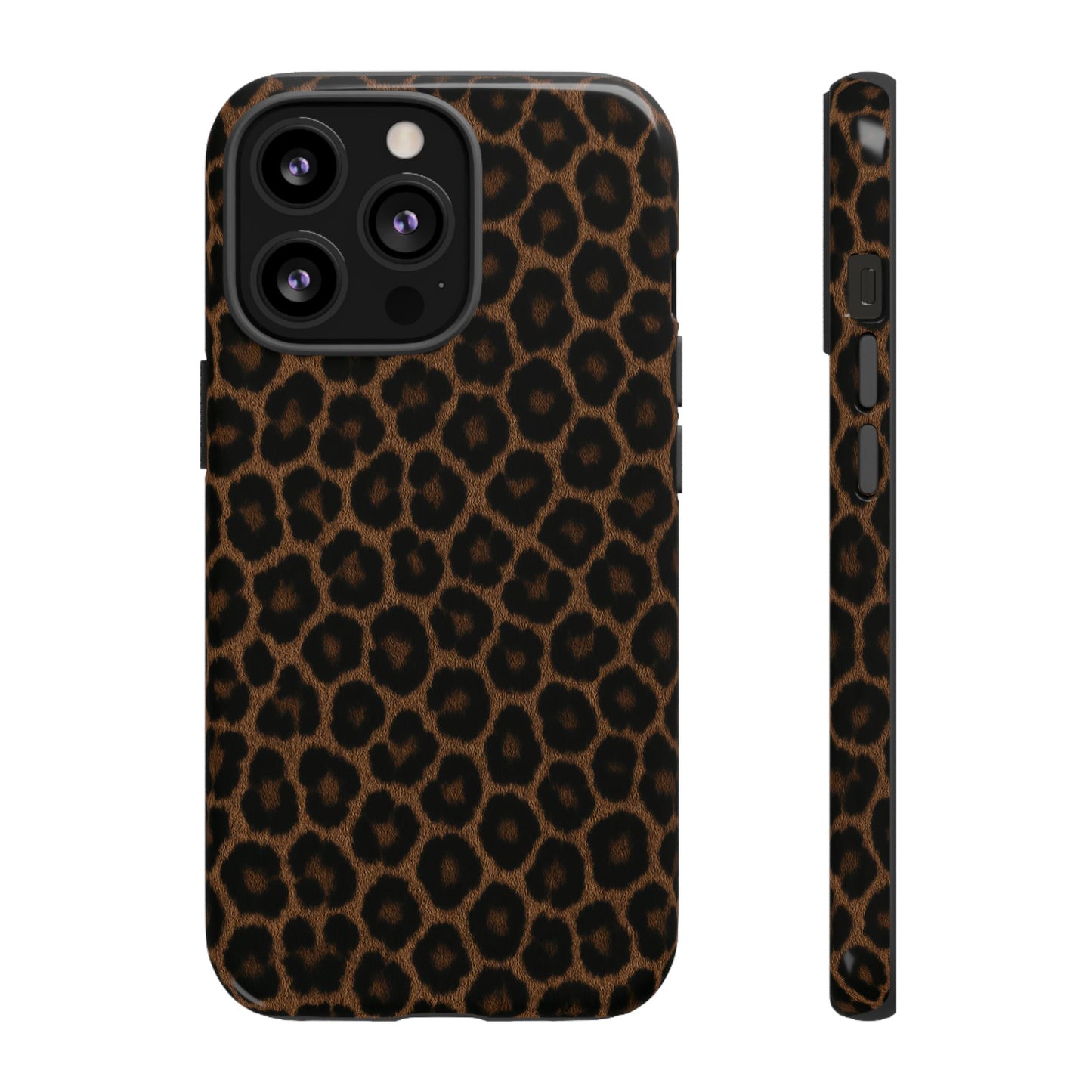 Brown Leopard Print Phone Case | Classic Animal Print Aesthetic Tough Protective Case