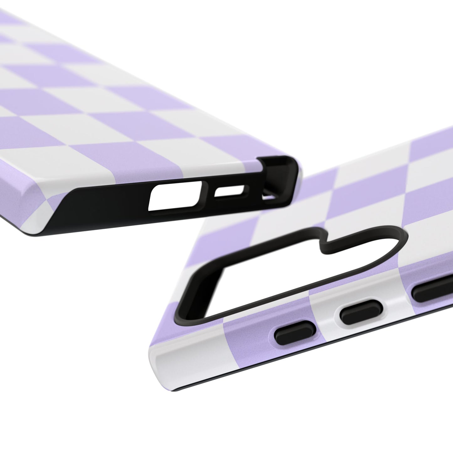Lavender Checkerboard Phone Case | Pastel Aesthetic Checkered iPhone & Samsung Tough Case
