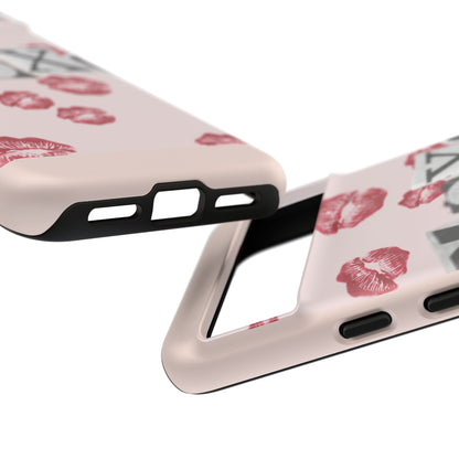 XOXO Kiss Print Phone Case | Coquette Valentine Aesthetic | Cute Pink Lipstick Kiss Tough Case for iPhone & Samsung