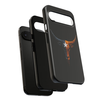 Texas Longhorn Skull Phone Case Western Cowboy Bull iPhone Samsung Cover