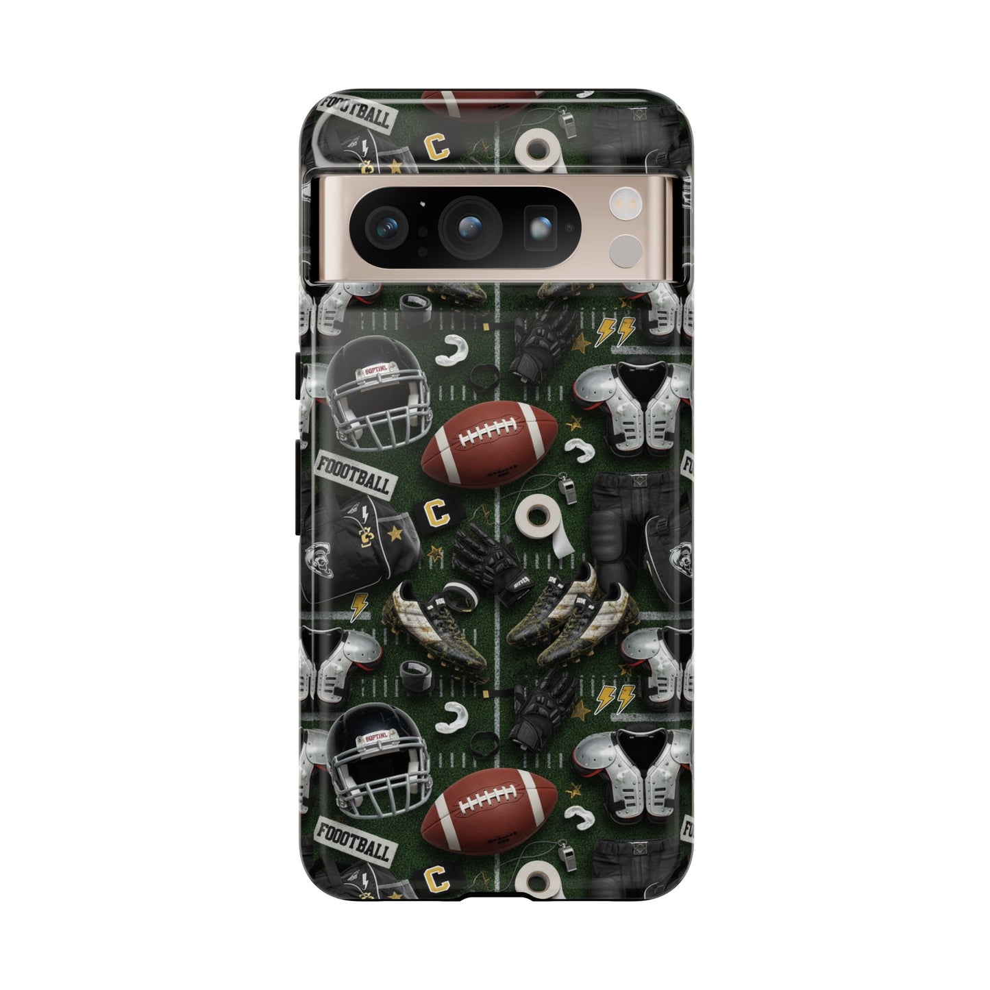 Football Pattern Phone Case – Sports Fan Tough Protective Game Day Case