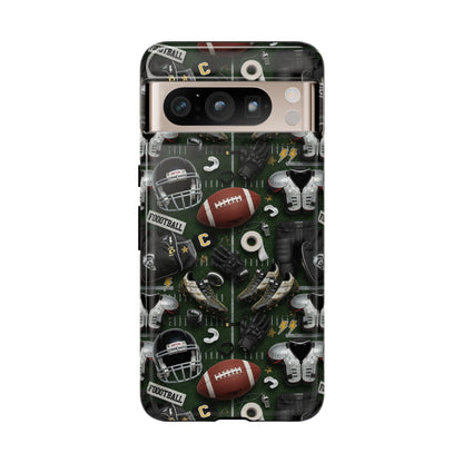Football Pattern Phone Case – Sports Fan Tough Protective Game Day Case