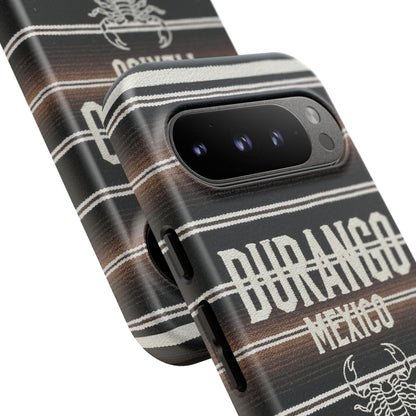 Durango Mexico Phone Case | Serape Scorpion Western Design | Mexican Heritage Tough Case for iPhone & Samsung