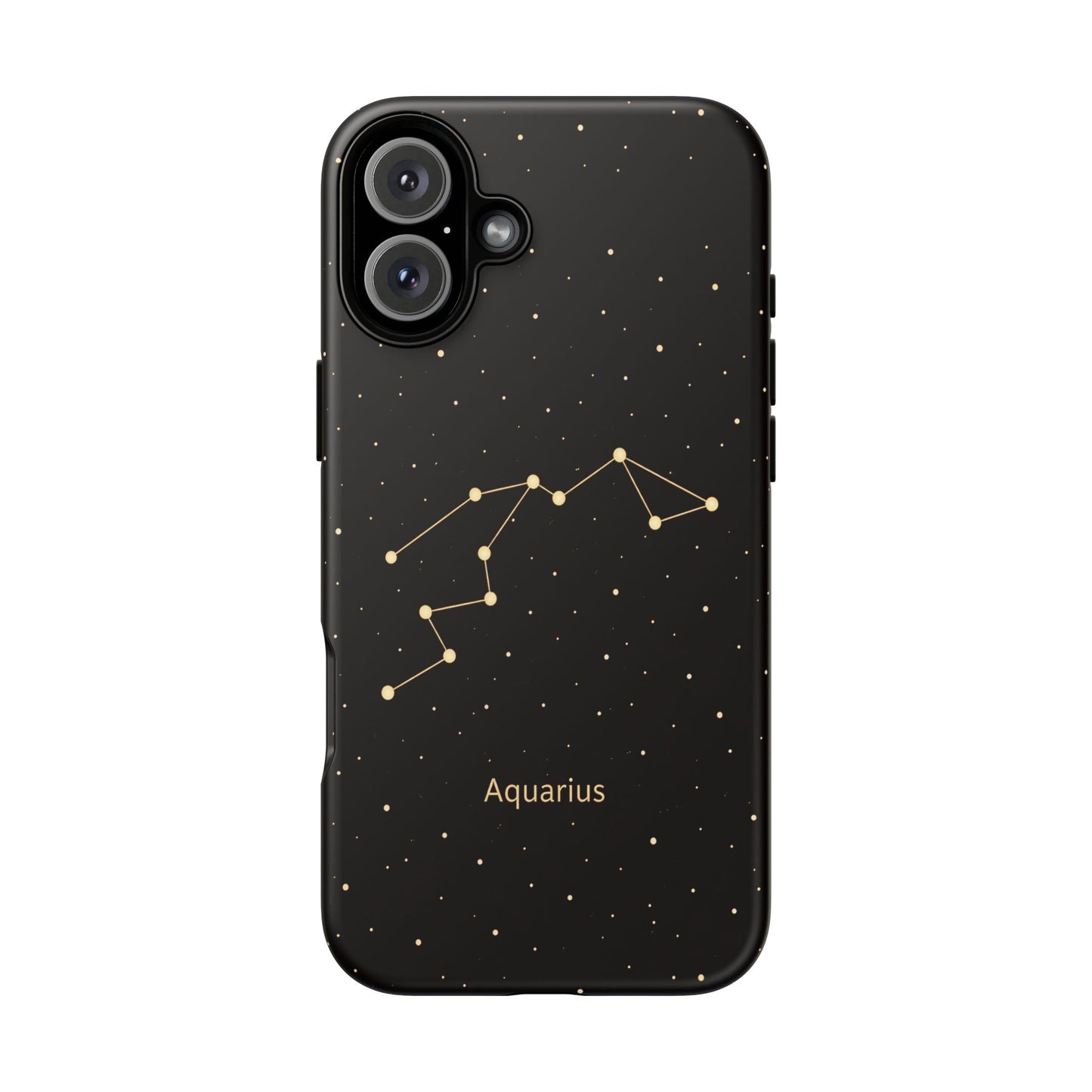 Aquarius Zodiac Constellation Phone Case – Luxe Gold Celestial Cover