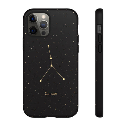 Cancer Zodiac Constellation Phone Case – Luxe Gold Celestial Cover