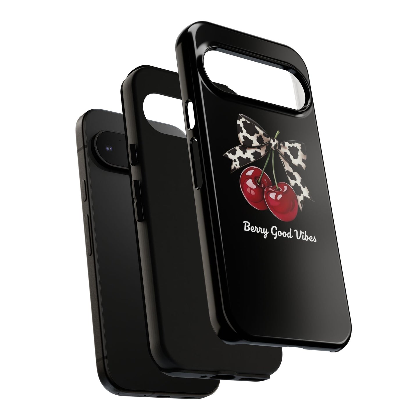 Cherry Cow Print Phone Case | Coquette Bow Aesthetic iPhone & Samsung Tough Case