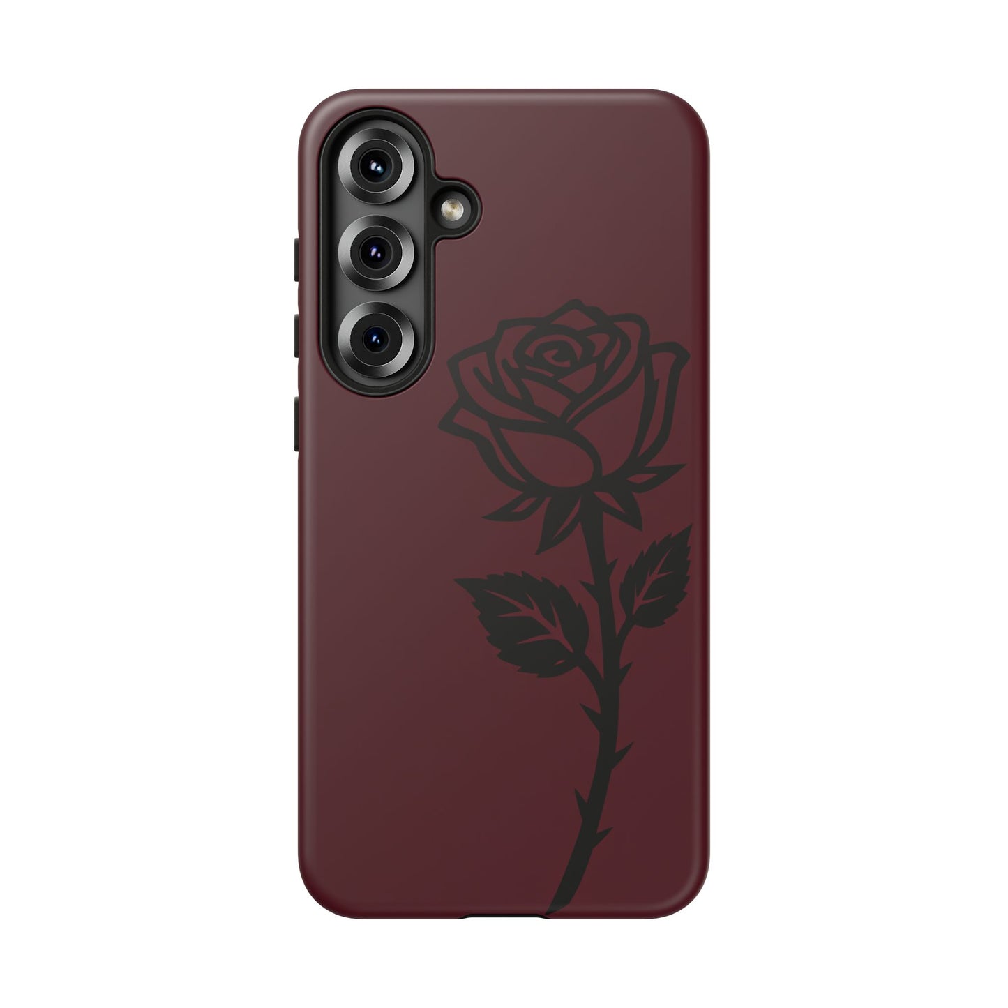 Black Rose Burgundy iPhone Case | Dark Aesthetic Shockproof Protective Cover