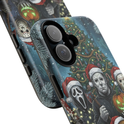 Christmas Horror Phone Case – Festive Slasher Collage Tough Case (iPhone, Samsung, Pixel)