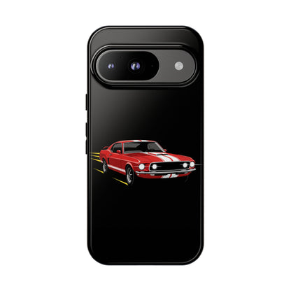 Red Muscle Car Phone Case – Classic Car Racing Tough Protective Case