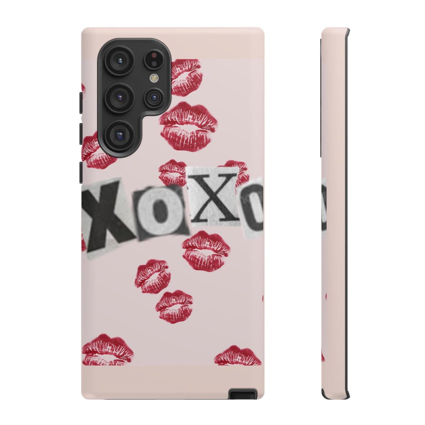 XOXO Kiss Print Phone Case | Coquette Valentine Aesthetic | Cute Pink Lipstick Kiss Tough Case for iPhone & Samsung