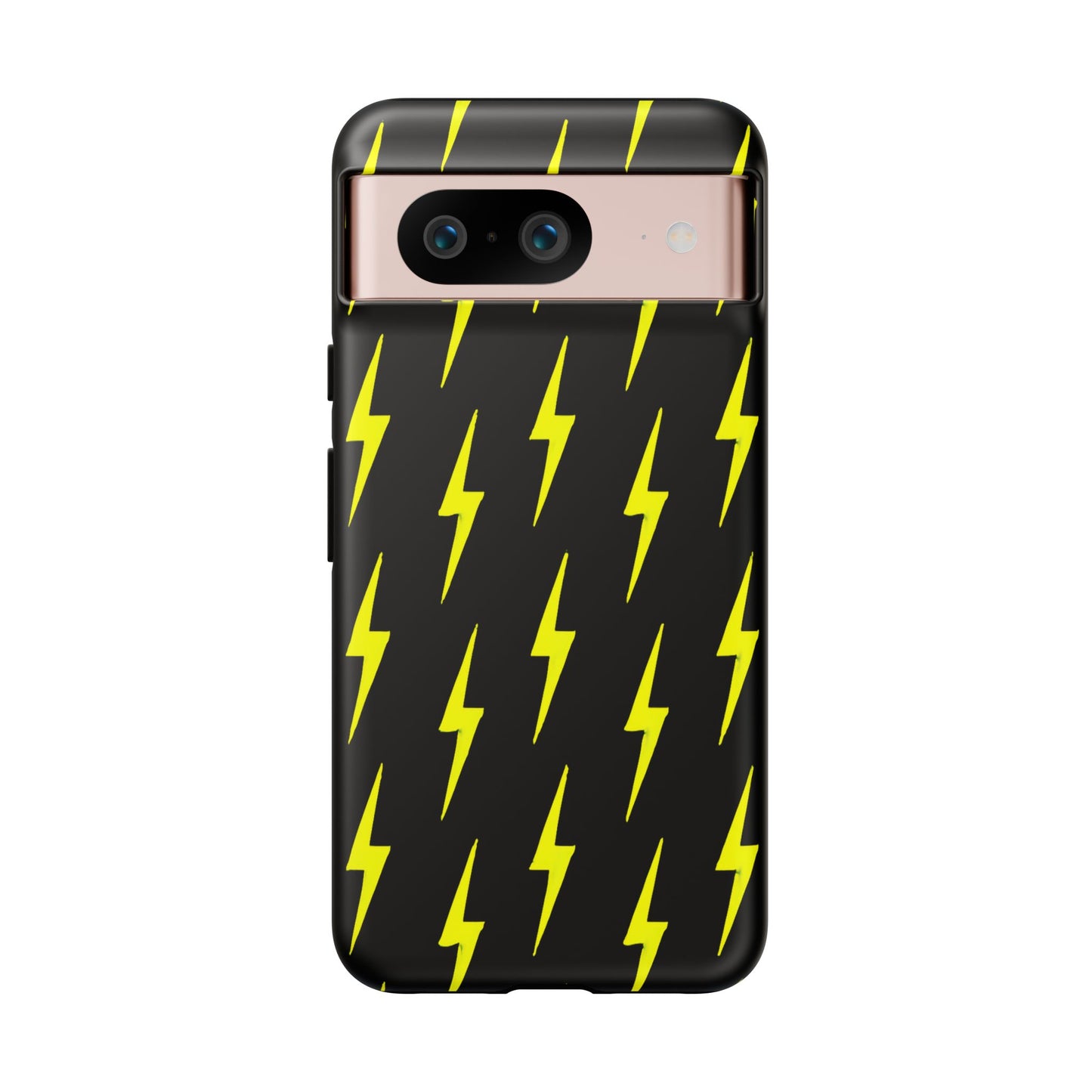 Yellow Lightning Bolt Tough Phone Case | Bold Electric Pattern Case for Iphone, Samsung Galaxy and Pixel