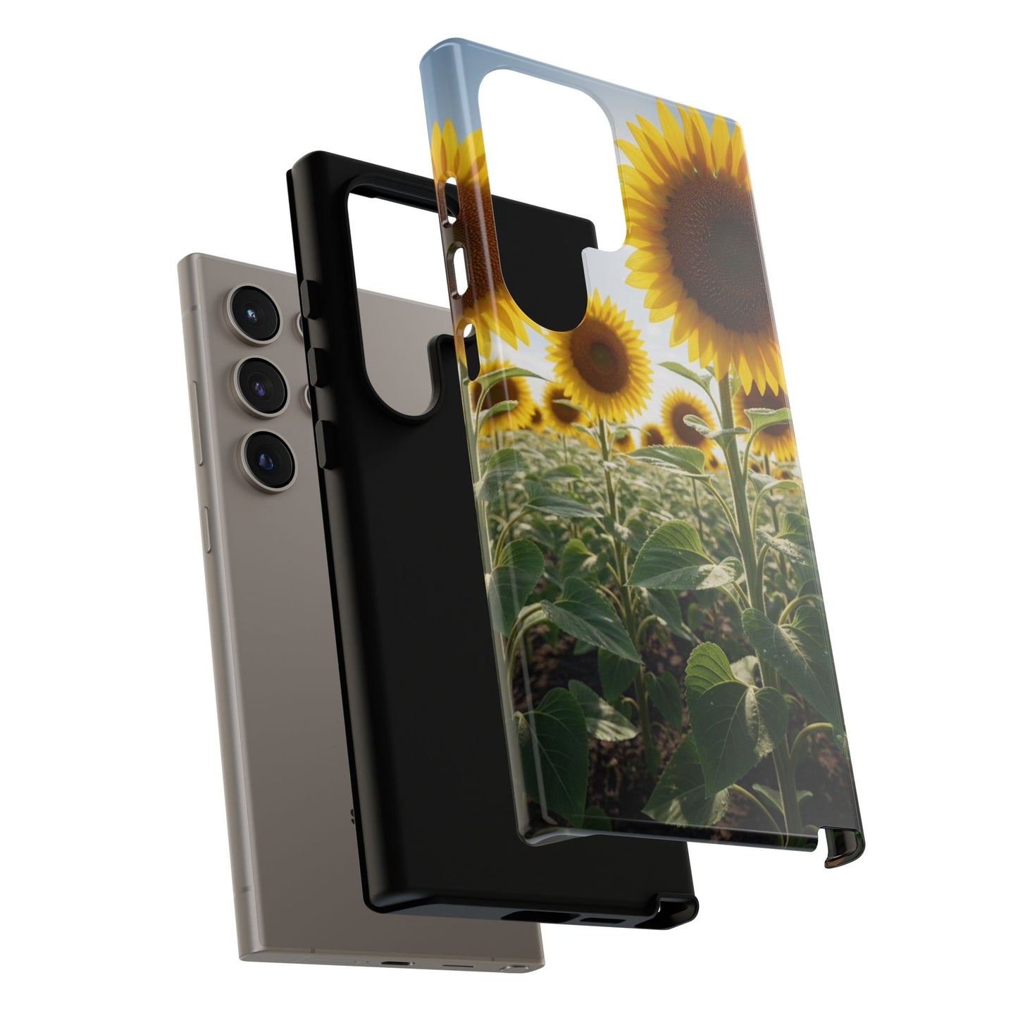 Sunflower Field Phone Case | Golden Hour Floral Aesthetic | Bright Summer Tough Case