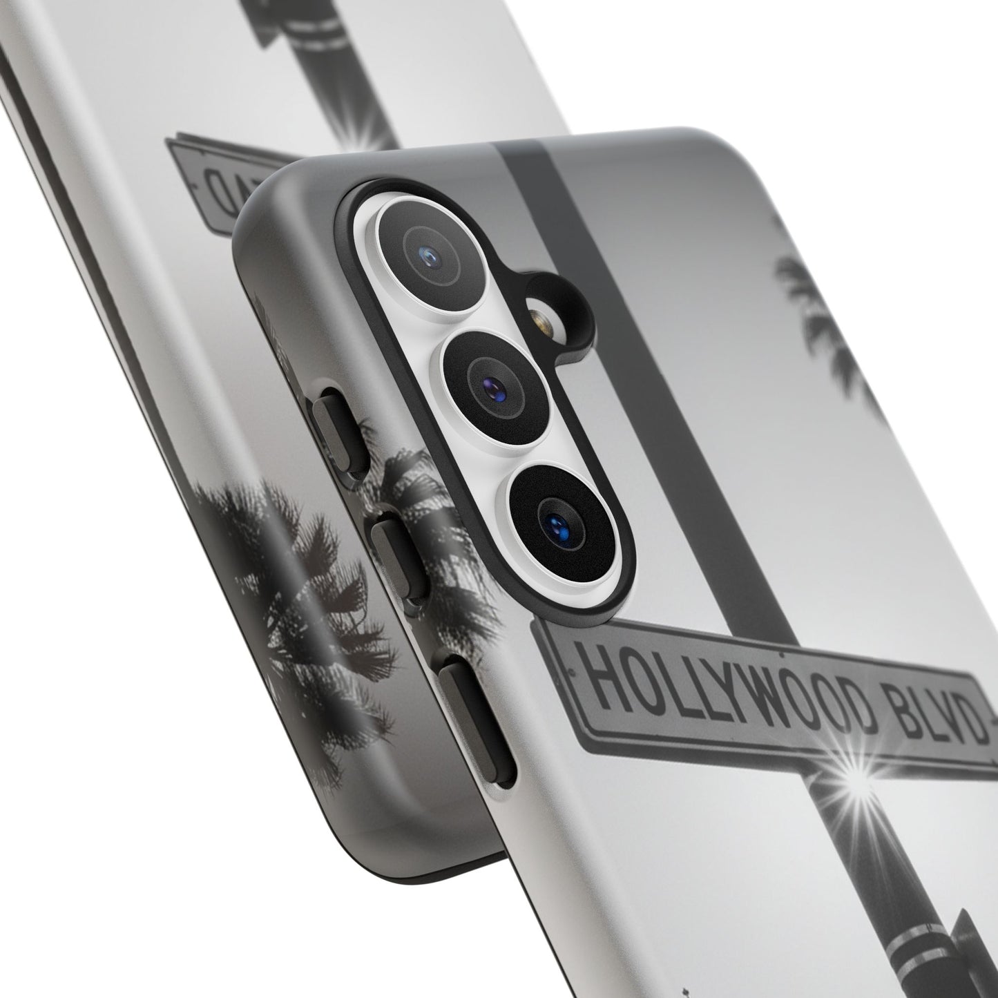 Hollywood Blvd Phone Case | Vintage Los Angeles Street Sign | Black & White LA Aesthetic