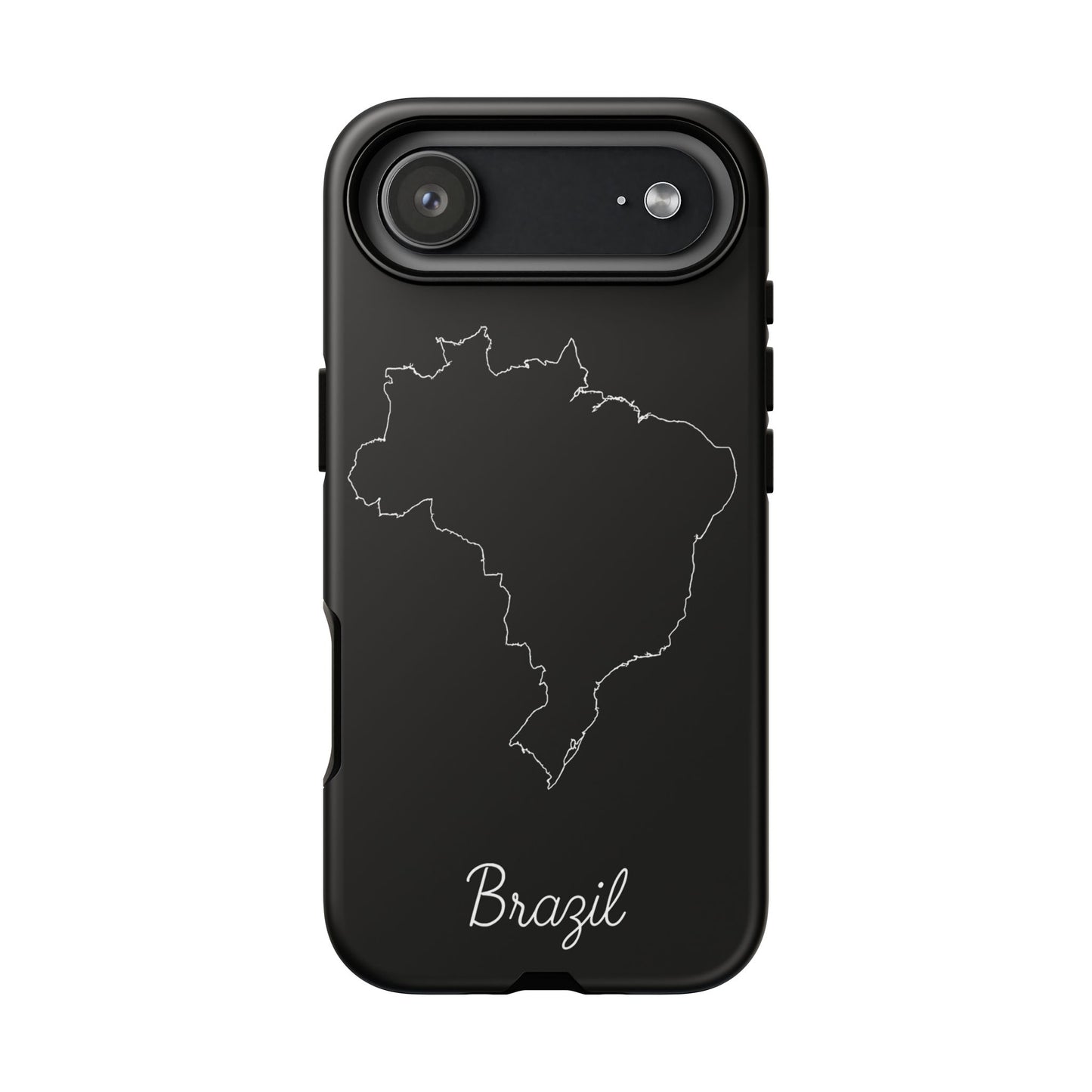 Brazil Outline Phone Case – Minimal Country Map Tough Case (iPhone, Samsung, Pixel)