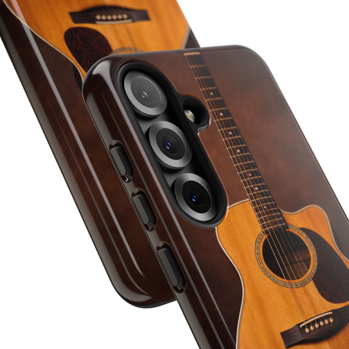 Acoustic Guitar Daisy Phone Case | Rustic Music Lover Tough Cover