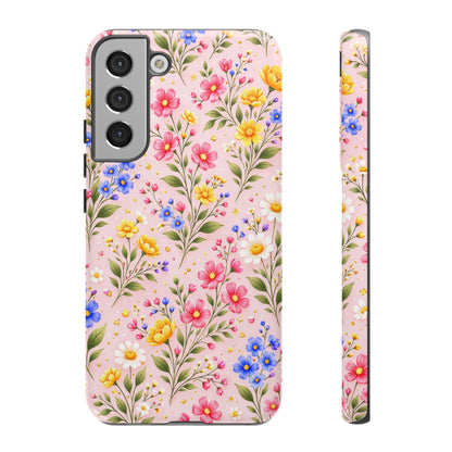 Wildflower Floral Phone Case Vintage Spring Meadow Tough Cover