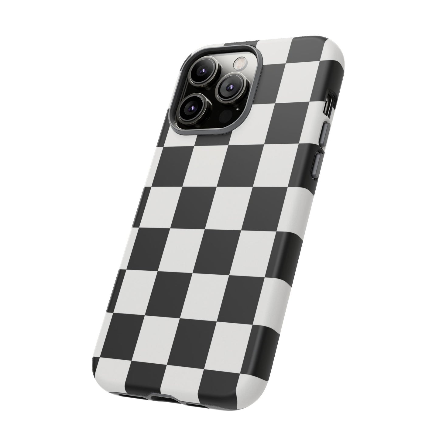 Black & White Checkerboard Phone Case – Classic Aesthetic Tough Protective Case for Iphone, Samsung Galaxy and Pixel