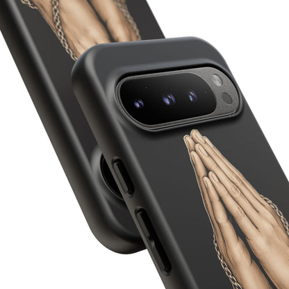 Praying Hands Cross Phone Case – Christian Faith Scripture Cover