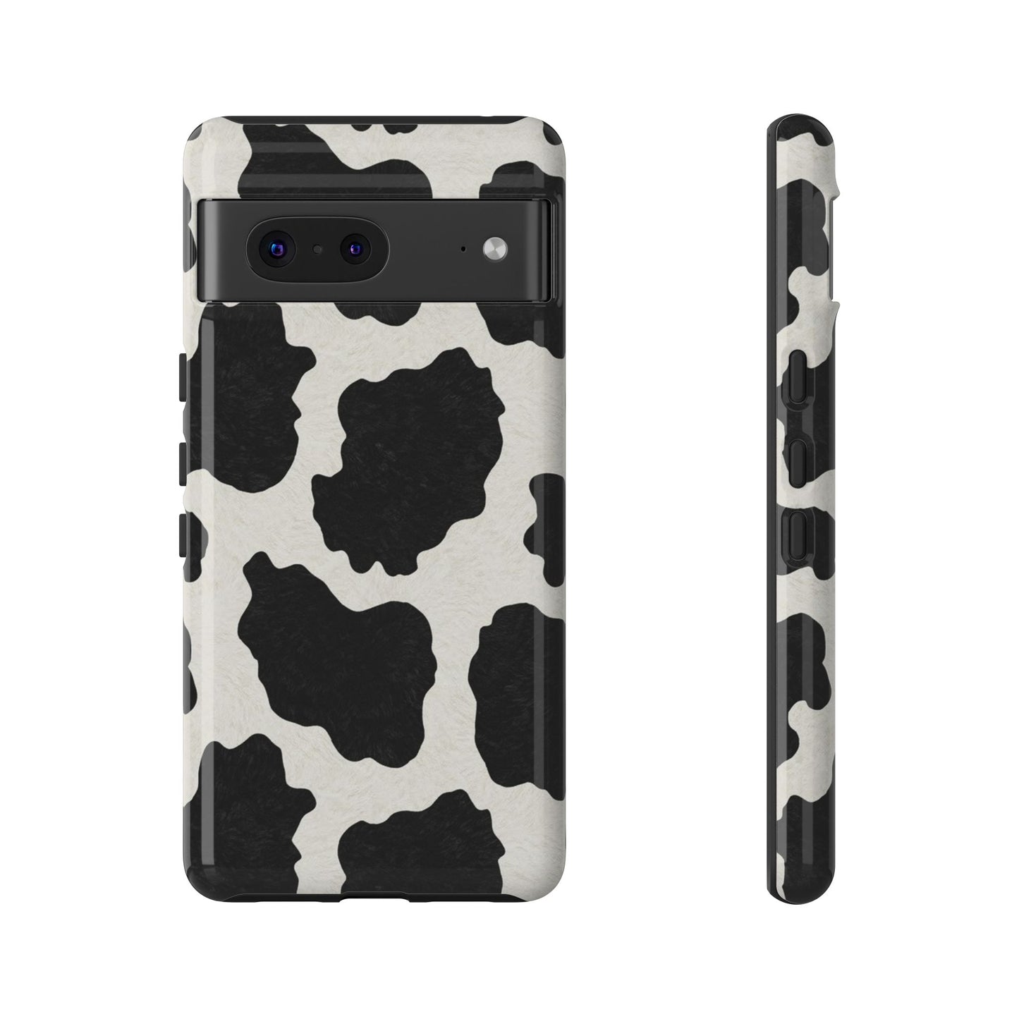 Black & White Cow Print Phone Case | Aesthetic Tough Protective Case