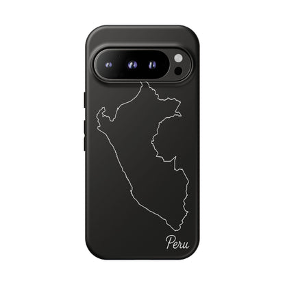 Peru Outline Phone Case – Minimal Country Map Tough Case (iPhone, Samsung, Pixel)