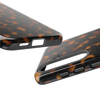 Tortoiseshell Pattern Tough Phone Case | Classic Leopard-Style Protective Cover