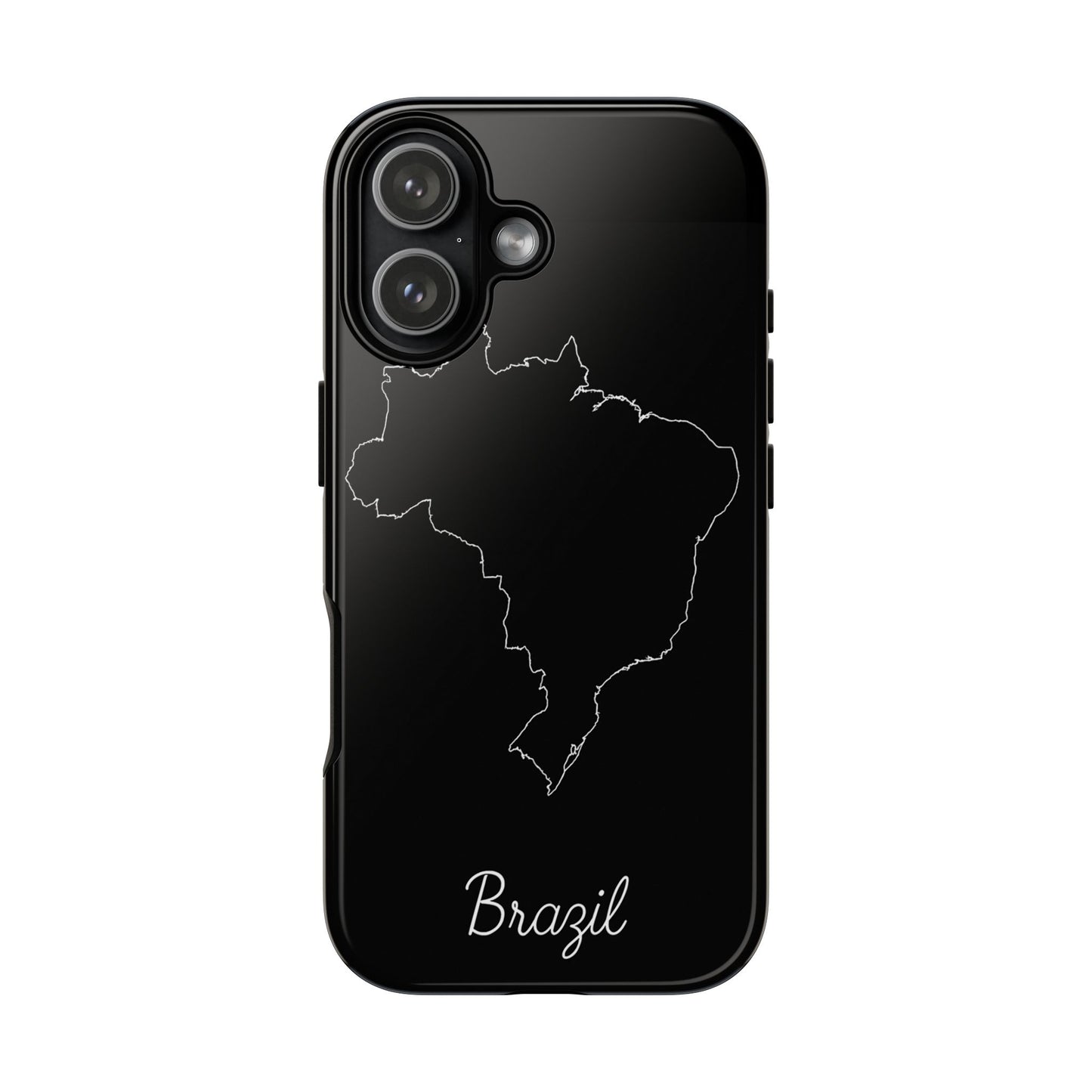 Brazil Outline Phone Case – Minimal Country Map Tough Case (iPhone, Samsung, Pixel)