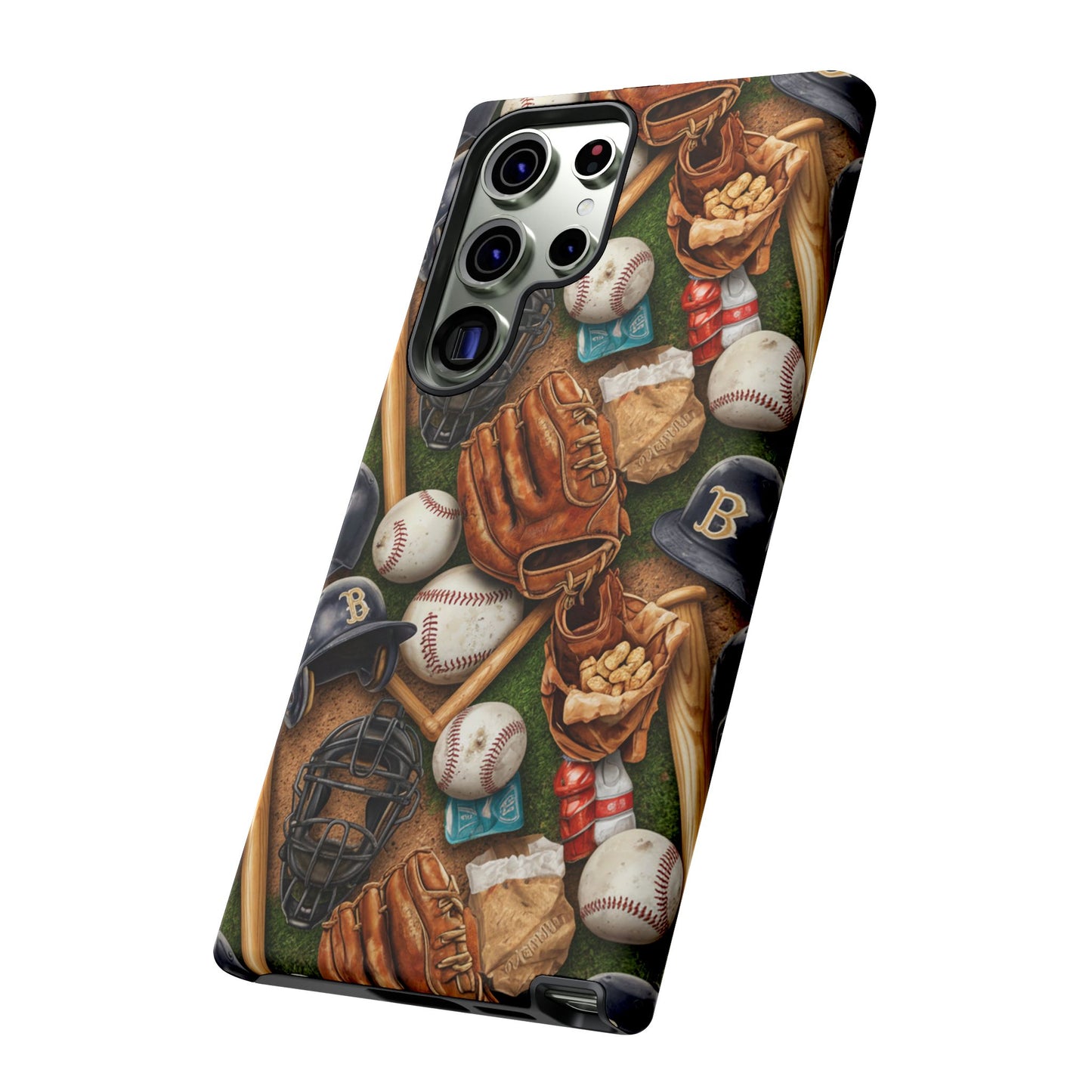 Baseball Gear Collage Phone Case – Vintage Baseball Equipment Sports Tough Case