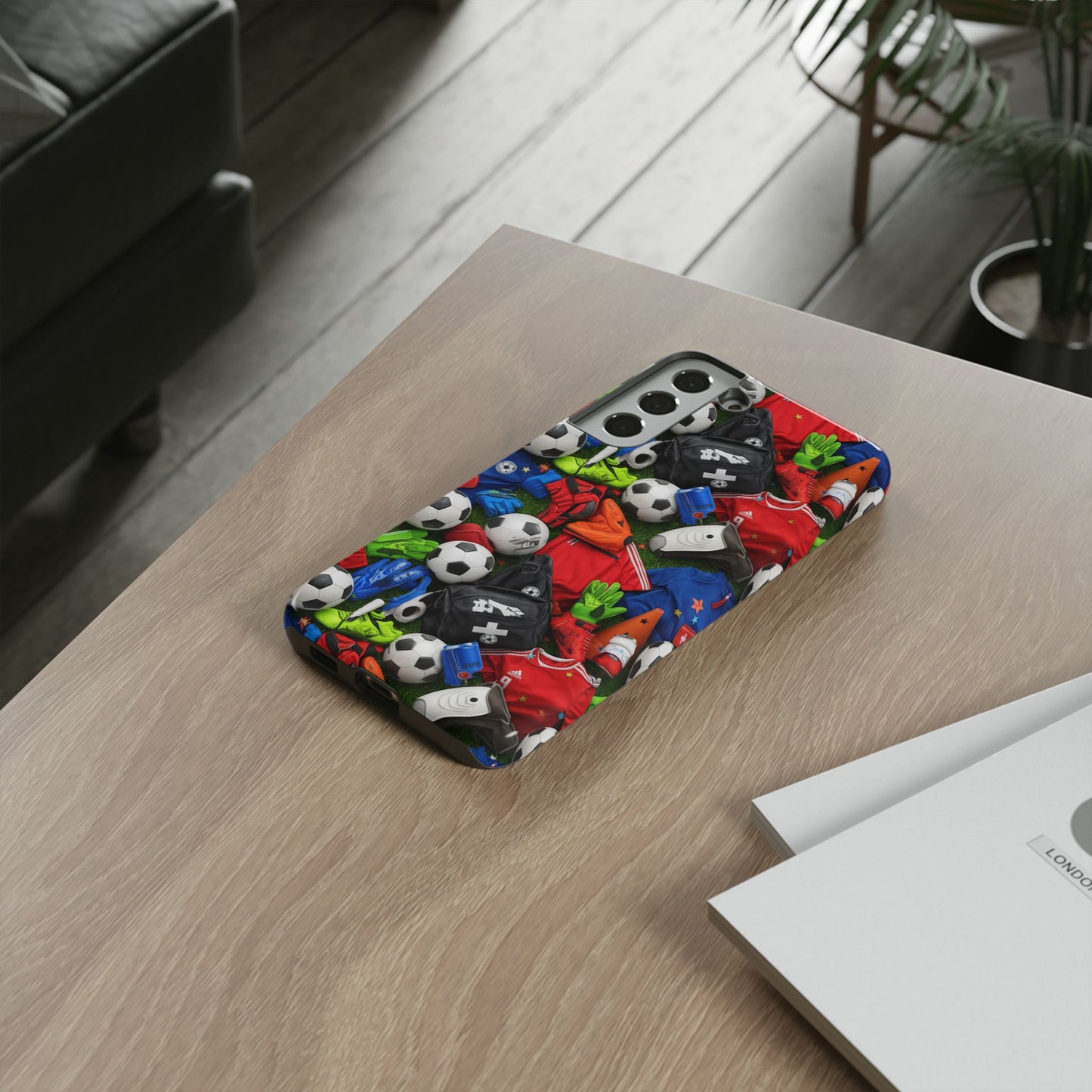 Soccer Ball Pattern Phone Case – Sports Fan Tough Protective Game Day Case
