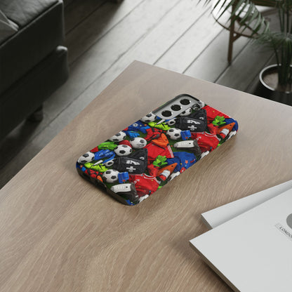 Soccer Ball Pattern Phone Case – Sports Fan Tough Protective Game Day Case