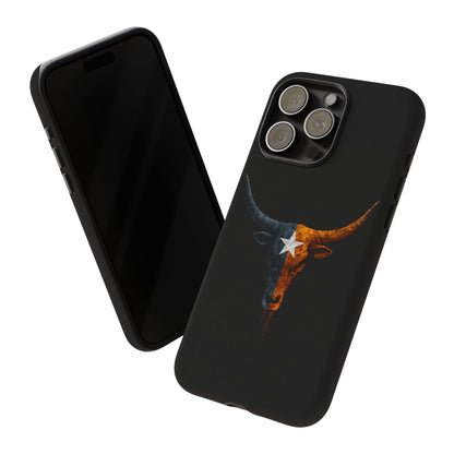 Texas Longhorn Skull Phone Case Western Cowboy Bull iPhone Samsung Cover