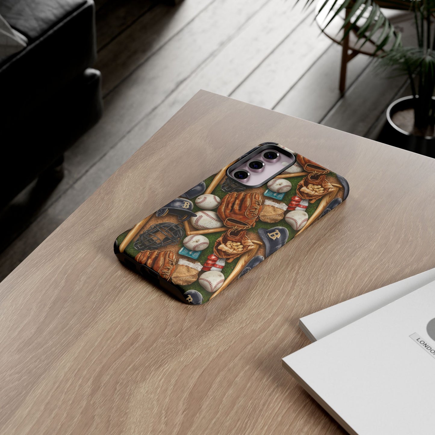 Baseball Gear Collage Phone Case – Vintage Baseball Equipment Sports Tough Case